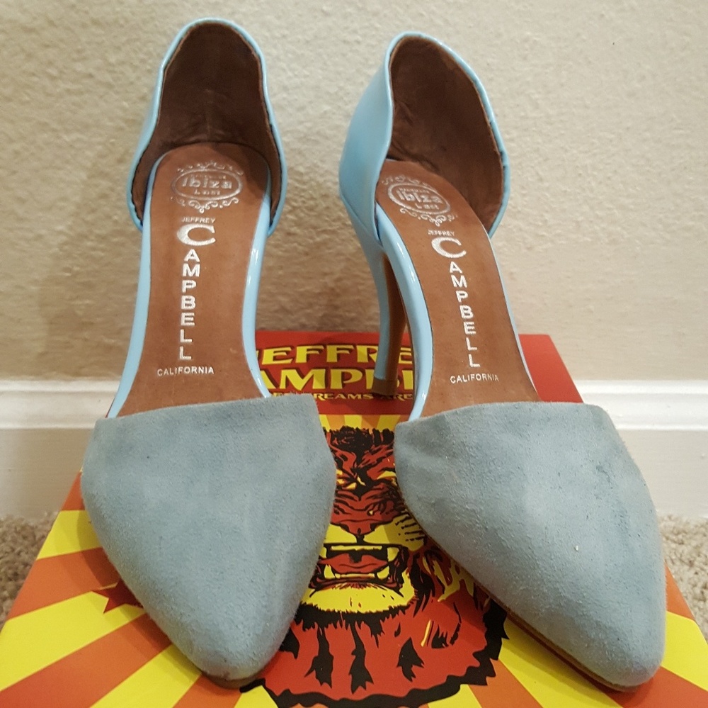Jeffrey Campbell Callista Heels Blue Combo